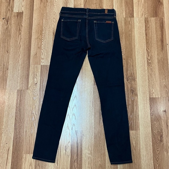 7 for All Mankind The Skinny Dark Wash Jeans - Picture 4 of 9